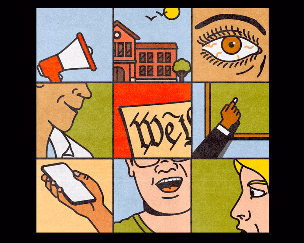 image collage for article of cartoon style icons for each subsection