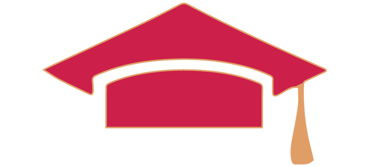 A line drawing of a graduation cap, the logo for the Academic Minute podcast.