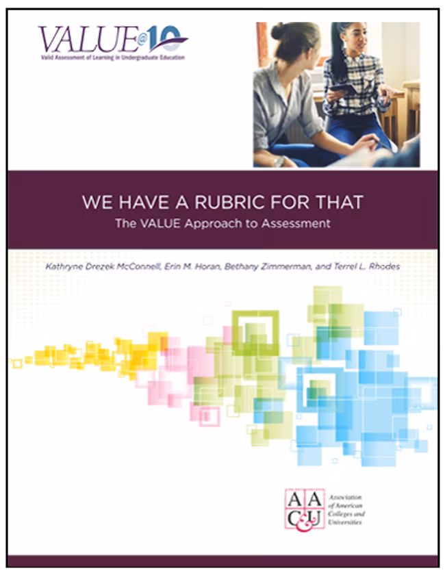 We Have a Rubric for That: The VALUE Approach to Assessment