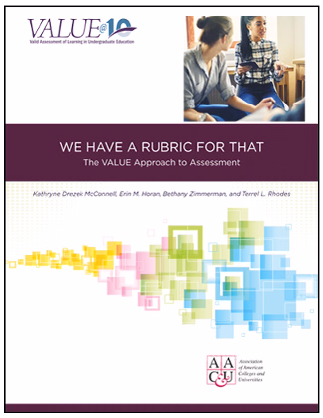 We Have a Rubric for That: The VALUE Approach to Assessment